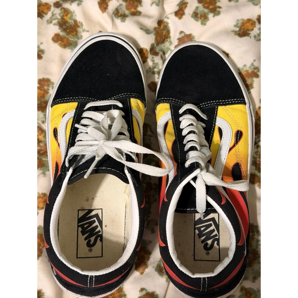 Vans Old Skool PRO Flames Shoes Sneakers Skate Gum Soles - Picture 4 of 6